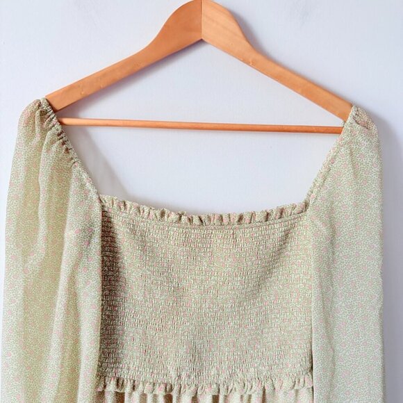 Aritzia Wilfred Tempest Dress in Birch/Marsh Green Floral Size Small - Picture 8 of 11